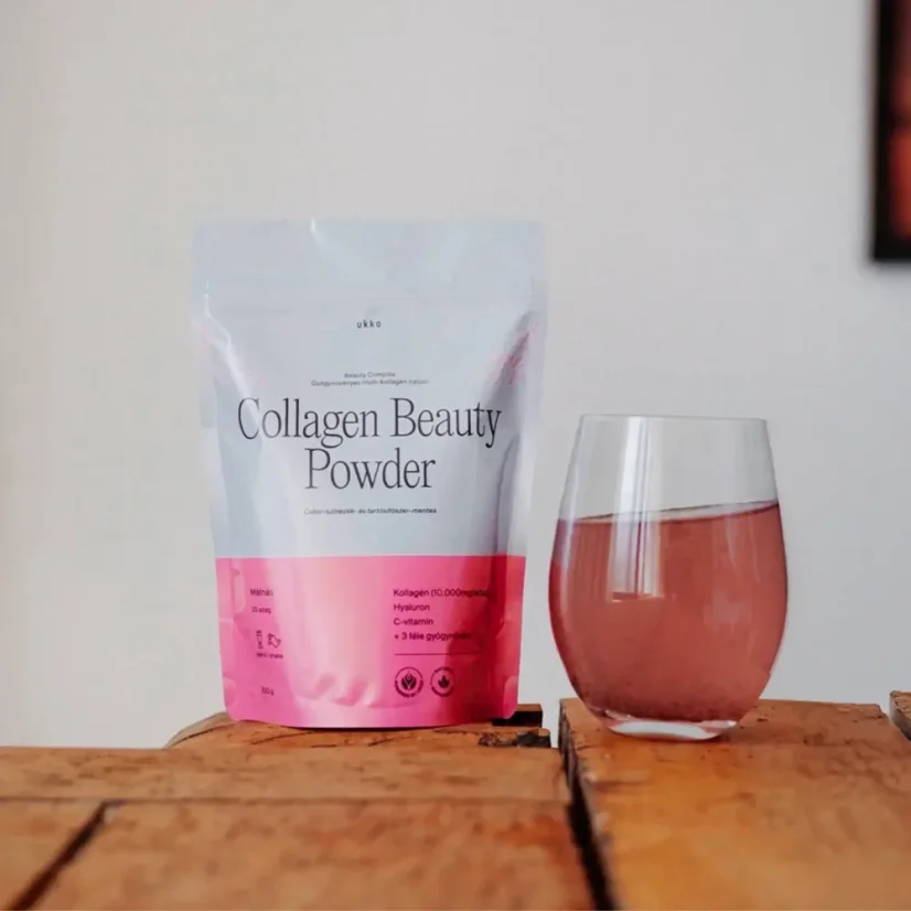 UKKO Collagen Beauty Powder malinový kolagenový nápoj pro hydratovanou a pružnou pleť