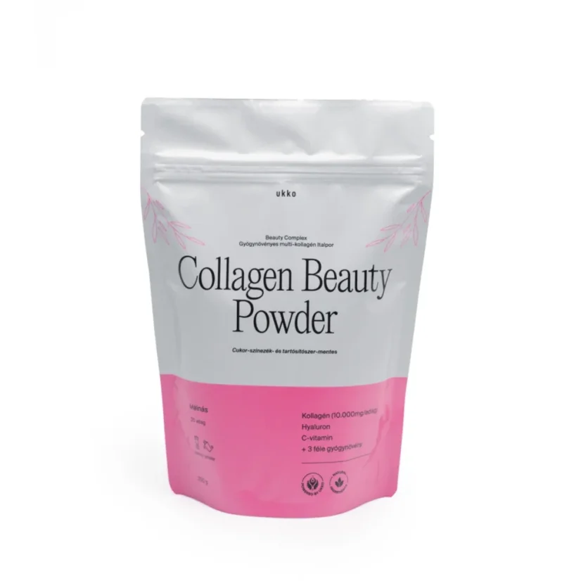 UKKO Collagen Beauty Powder – malinový kolagénový nápoj na podporu pleti a hydratácie