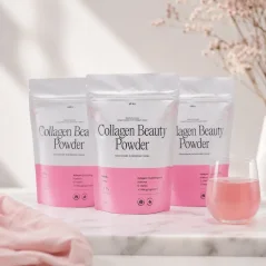 Výhodné trojbalení UKKO Collagen Beauty prášek s malinovou příchutí 3 × 300 g