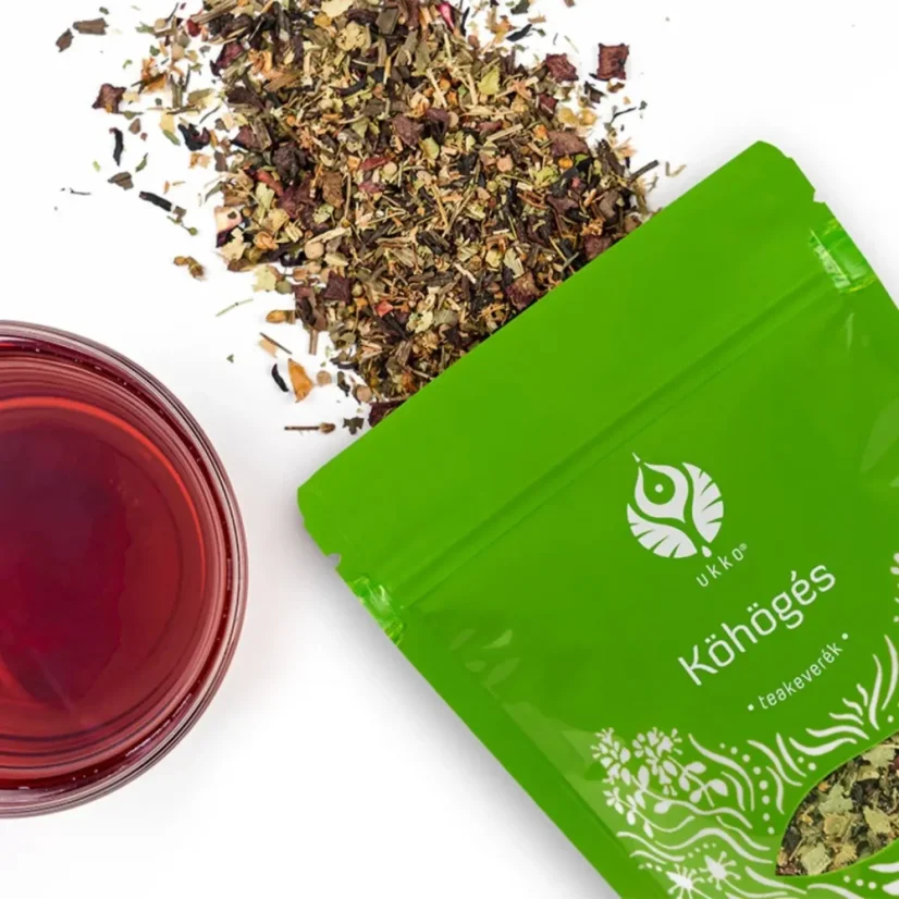 UKKO čajová zmes na kašeľ s bylinami a pripraveným čajom