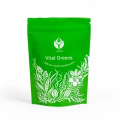 UKKO Vital Greens prášok so spirulinou, matchou a pšeničnou trávou na podporu trávenia, imunity a vitality