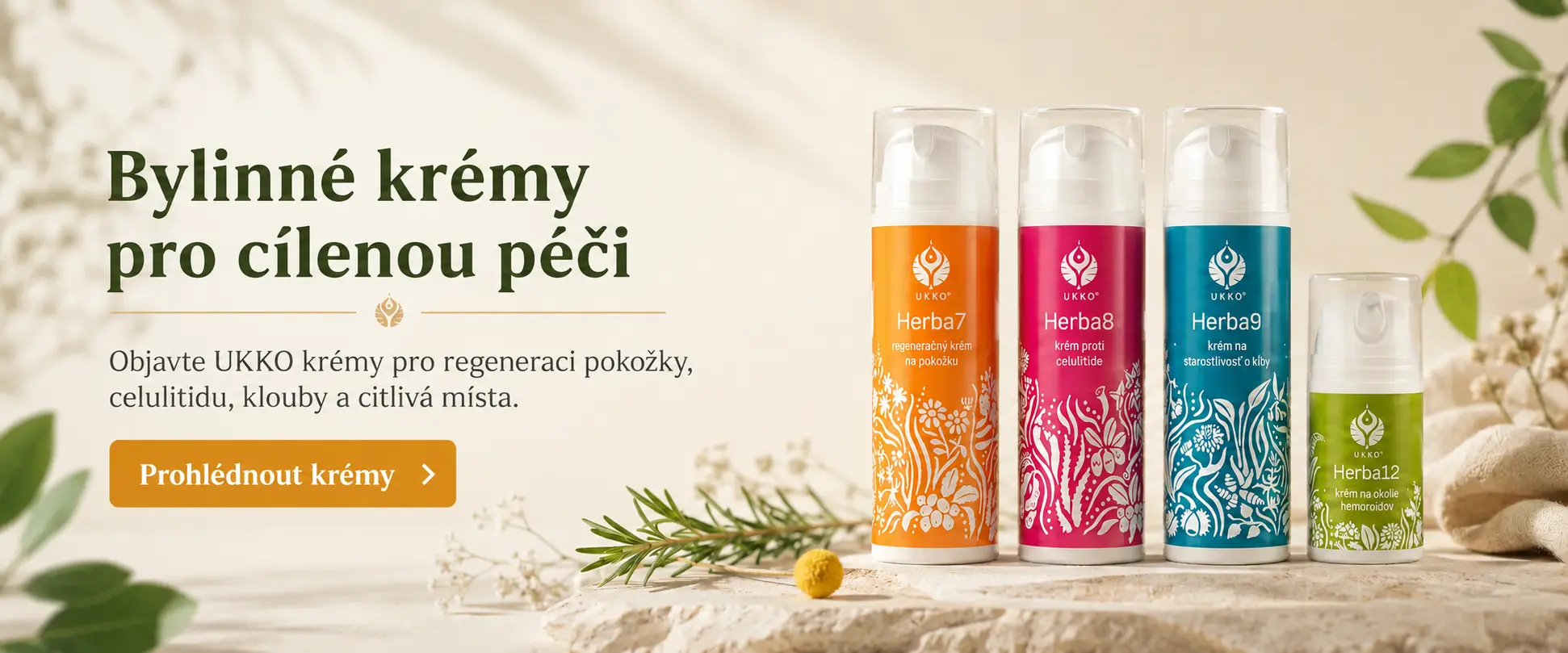 Bylinné krémy pro cílenou péči